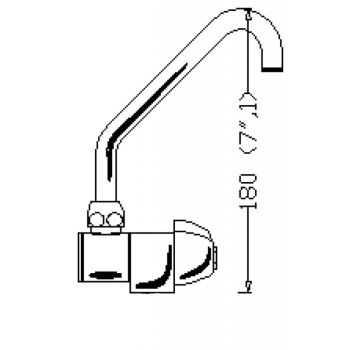 RUBINETTO MISCELATORE IN OTTONE CROMATO