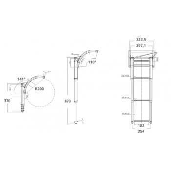 SCALETTA PER GOMMONI A 5 GRADINI