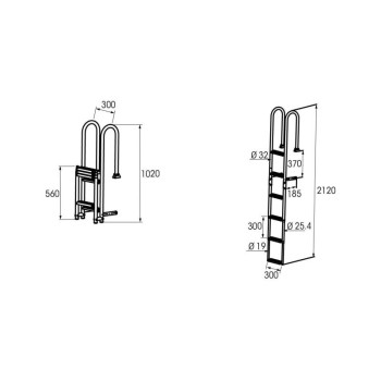 SCALETTA TELESCOPICA 6 GRADINI