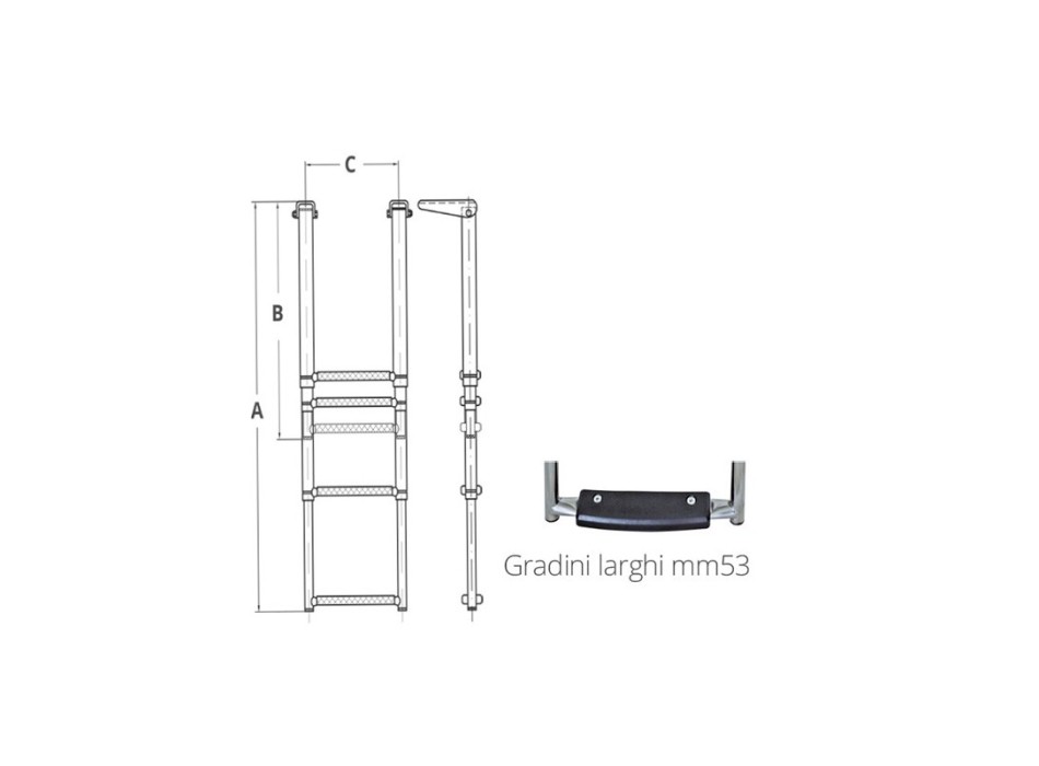 SCALETTA TELESCOPICA A 3 GRADINI