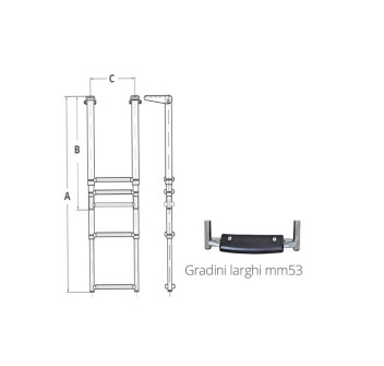 SCALETTA TELESCOPICA A 4 GRADINI