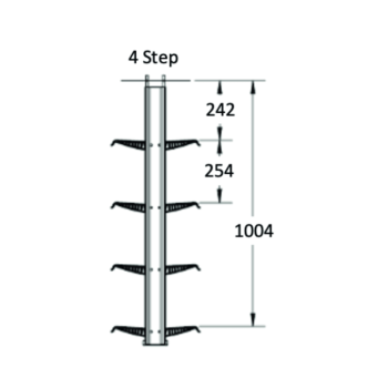 SCALETTA TELESCOPICA A SCOMPARSA 4 GRADINI