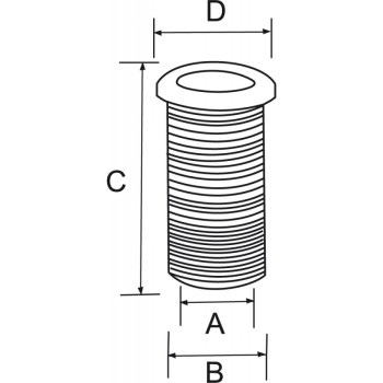 SCARICO A MARE NERO Ø MM.25X155