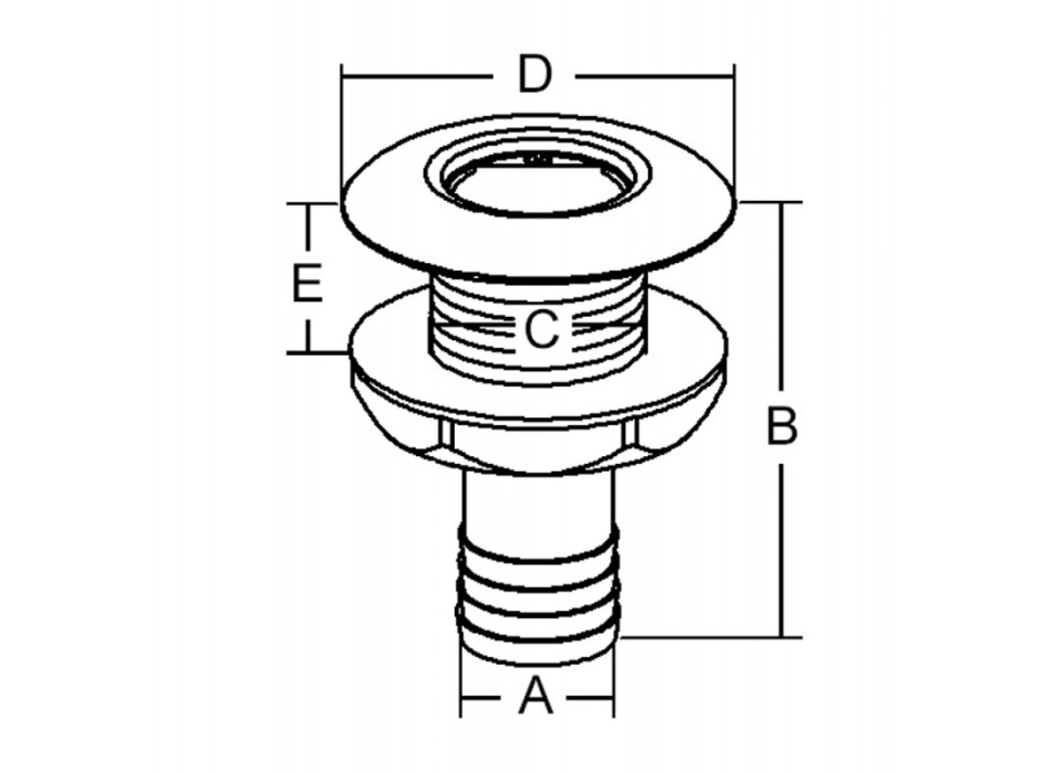 SCARICO AUTOSVUOTANTE Ø MM. 38