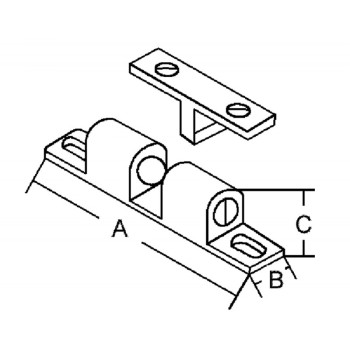 SCROCCHETTO A DOPPIA SFERA OTTONE