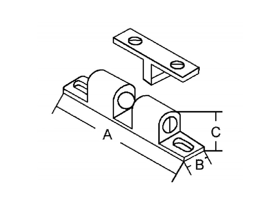 SCROCCHETTO A DOPPIA SFERA OTTONE