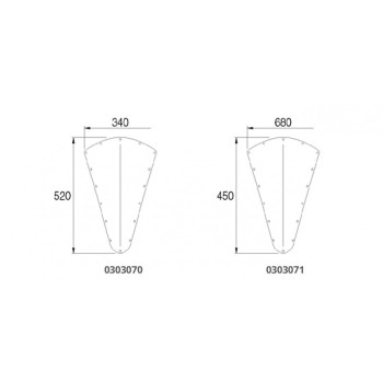SCUDO DI PRUA MM. 450X680