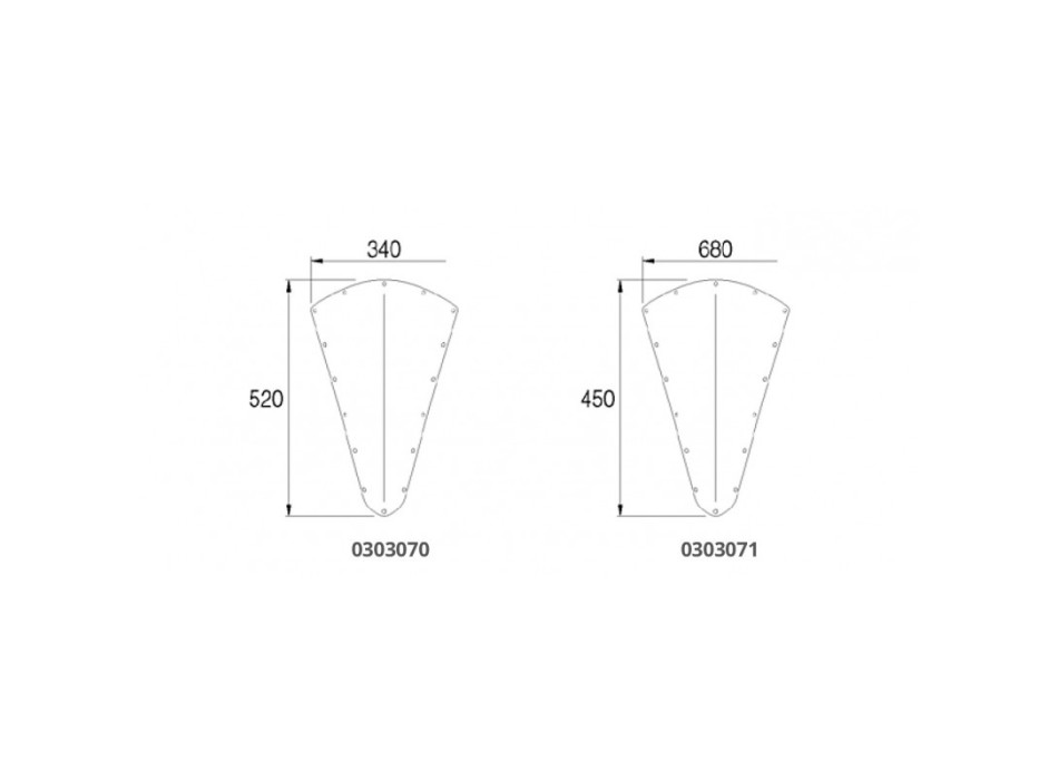 SCUDO DI PRUA MM. 450X680