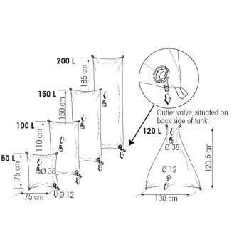 SERBATOIO ACQUA FLESSIBILE LT.100