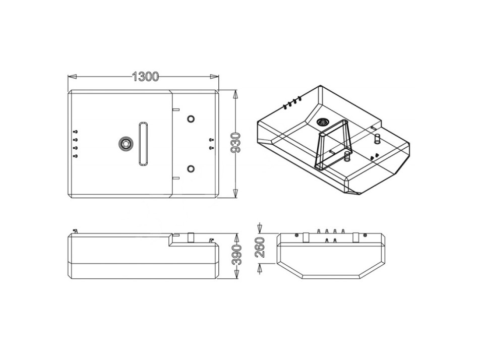 SERBATOIO CARBURANTE LT.372