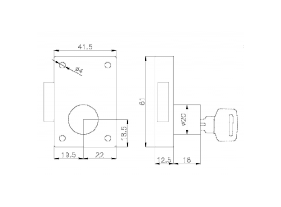 SERRATURA DA APPOGGIO SINISTRA