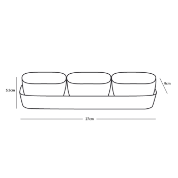 SET APERITIVO CM 27 X 9 - SET 4 PEZZI