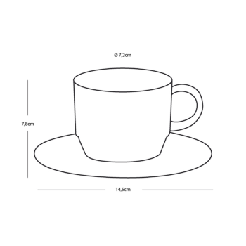 SET DA COLAZIONE Ø CM 7,2 x 7,8H - SET 6 PEZZI