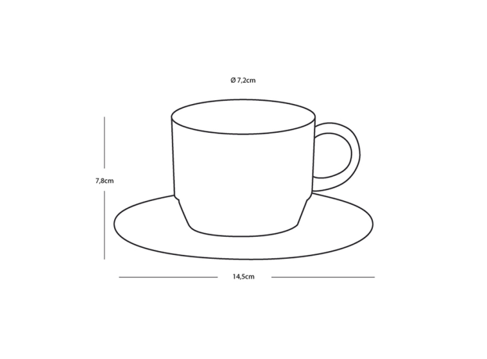 SET DA COLAZIONE Ø CM 7,2 x 7,8H - SET 6 PEZZI