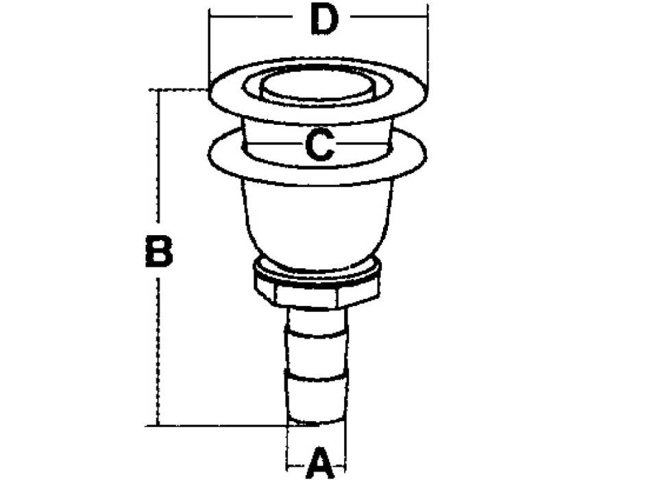 SFIATO CROMATO OVALE Ø MM.17/19 CURVO