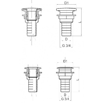SFIATO INCASSO CURVO PG. Ø MM.19