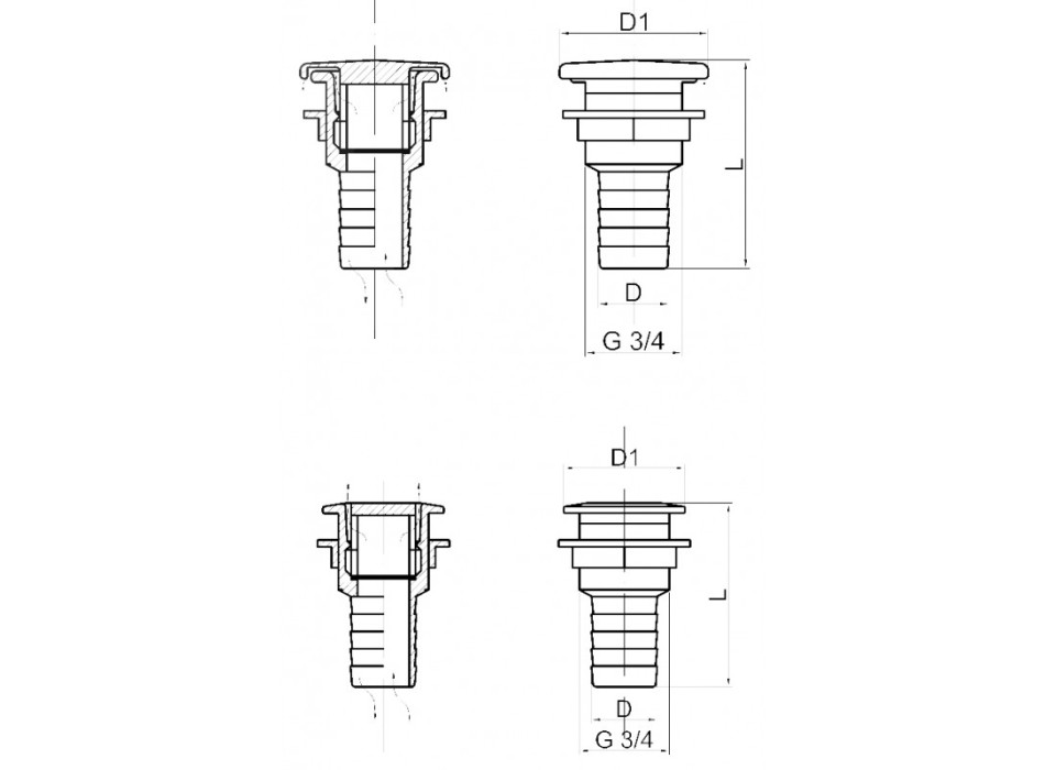 SFIATO INCASSO DRITTO PG. Ø MM.19