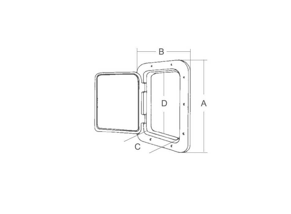 SPORTELLO BIANCO MM.520X470