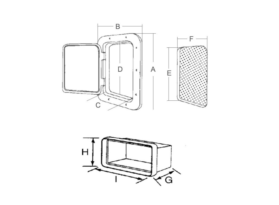 SPORTELLO CON CMANIGLIA SINGOLA