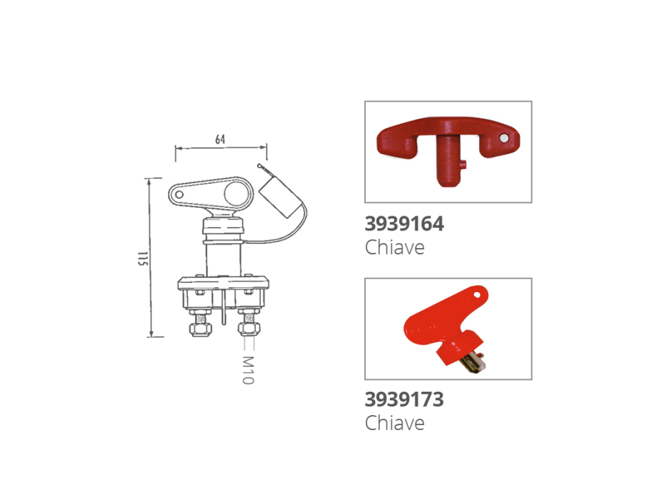 STACCA BATTERIA UNIPOLARE