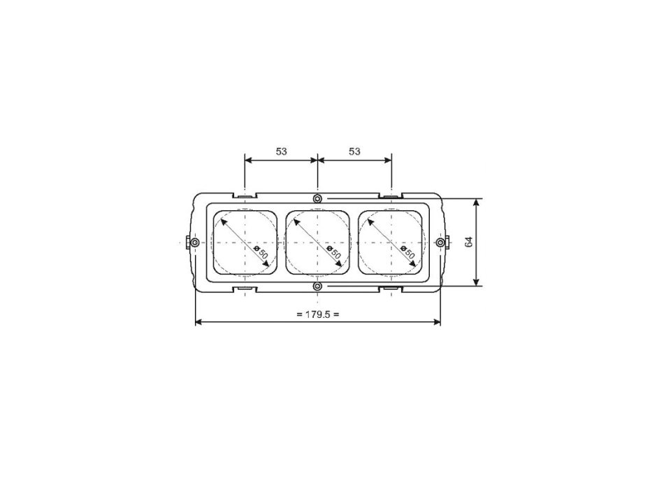 SUPPORTO A TRE MODULI