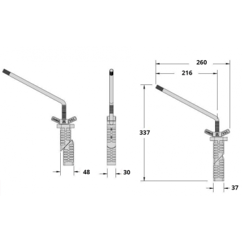 SUPPORTO IN ACCIAIO INOX PER BARBECUE
