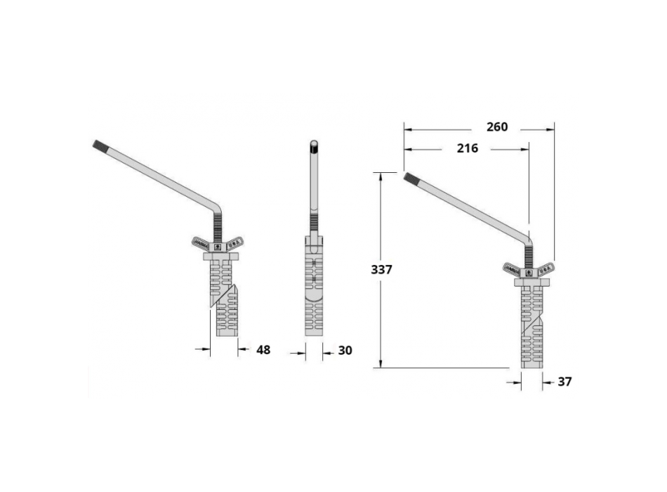 SUPPORTO IN ACCIAIO INOX PER BARBECUE
