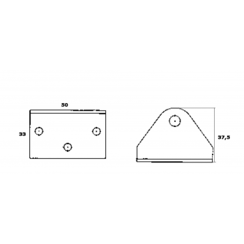 SUPPORTO INOX A SQUADRA PERNO ESTERNO