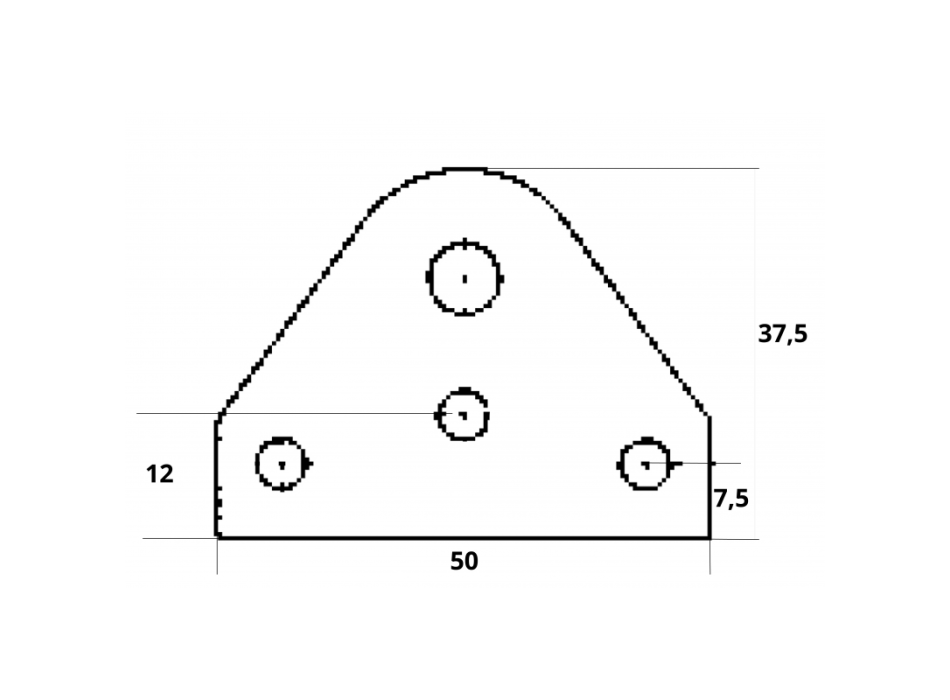 SUPPORTO INOX PIANO CON DADO AUTOBLOCCANTE