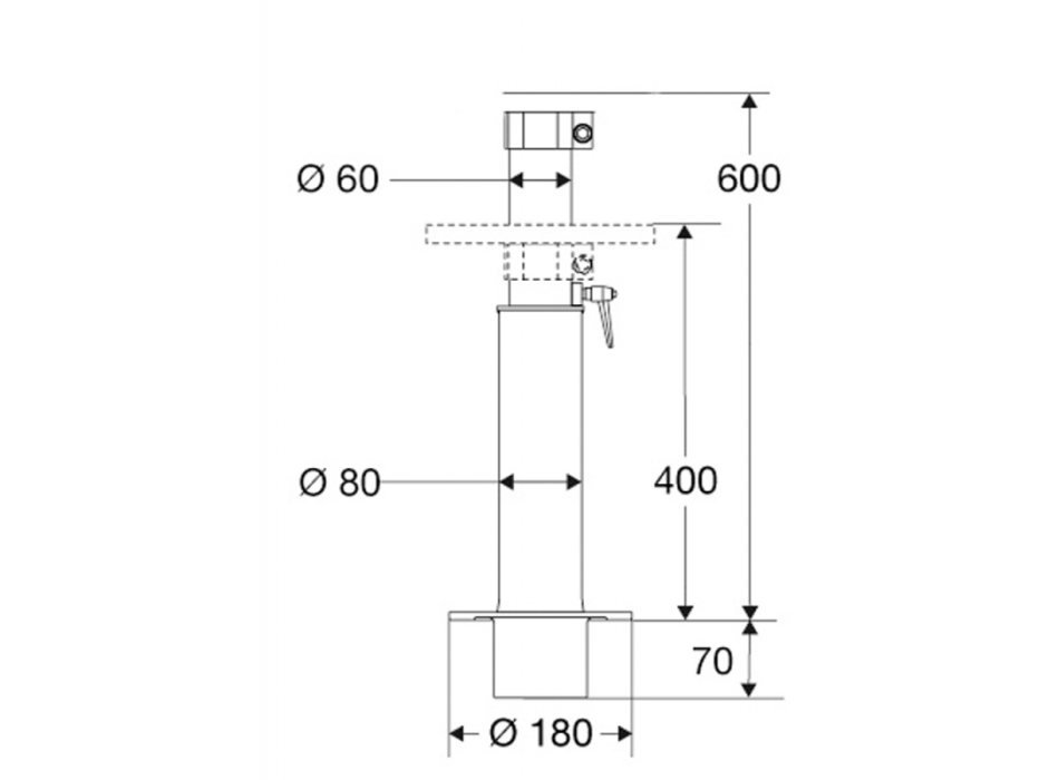 SUPPORTO TELESCOPICO MM.400/600