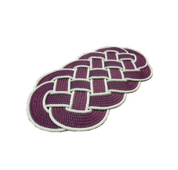 TAPPETO CORDA BORDEAUX-CANAPA MM.600X330