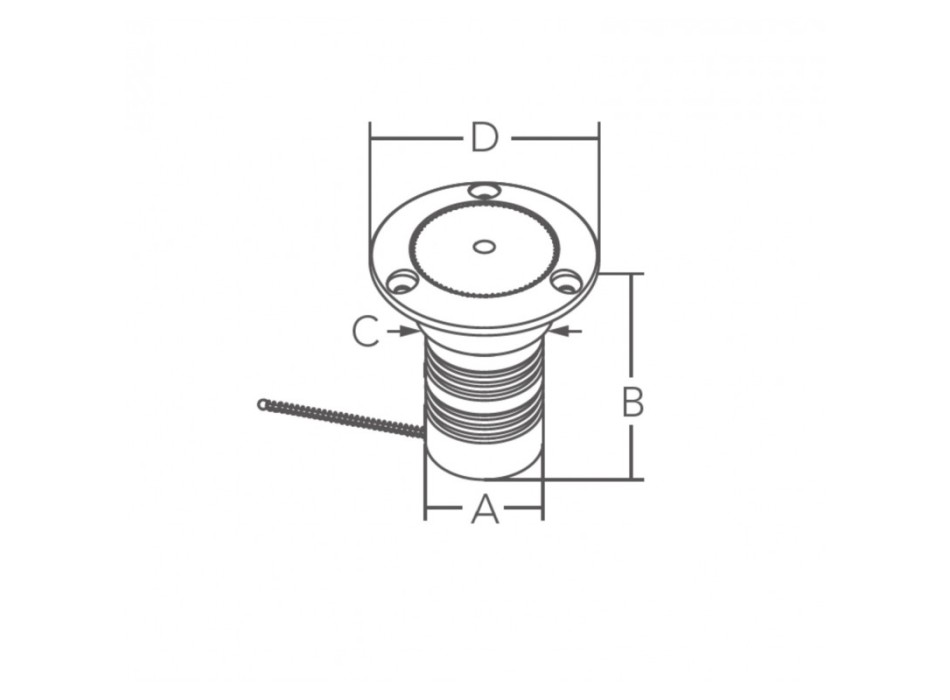 TAPPO WATER Ø MM.38 CON CHIAVE