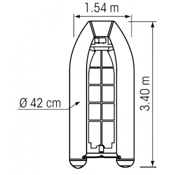 TENDER YACHT SCAFO IN ALLUMINIO MT 3,4