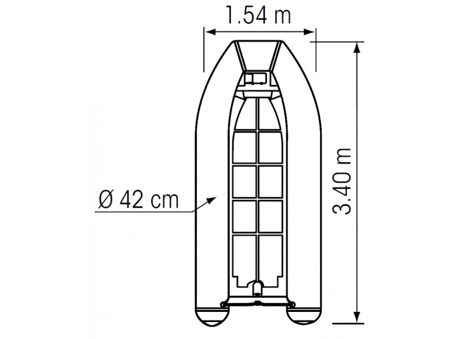 TENDER YACHT SCAFO IN ALLUMINIO MT 3,4