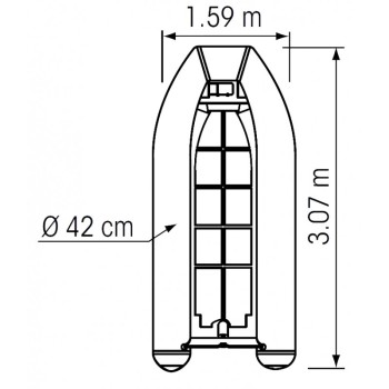 TENDER YACHT SCAFO IN ALLUMINIO MT 3,4