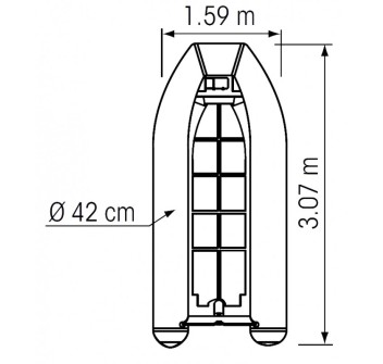 TENDER YACHT SCAFO IN ALLUMINIO MT 3,4