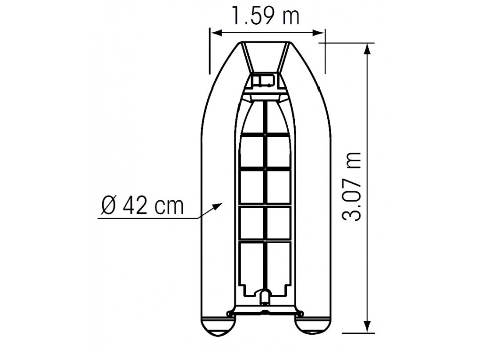 TENDER YACHT SCAFO IN ALLUMINIO MT 3,4