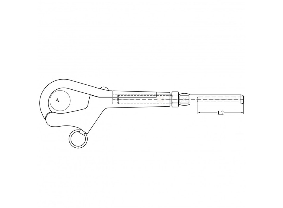 TENDITORE A PELLICANO PER CAVO Ø MM.4 M6