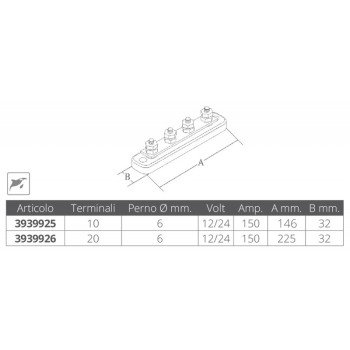 TERMINALE A 20 CONTATTI