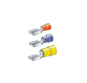 TERMINALE LAMELLARE FEMMINA MM 6,3 ROSSO 100 PZ