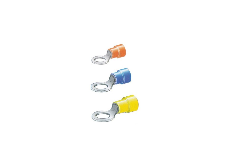 TERMINALE OCCHIELLO MM 6 ROSSO 100 PZ