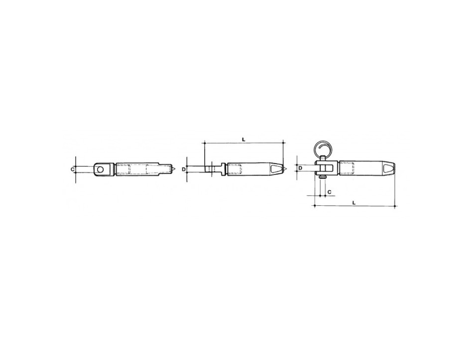 TERMINALE OCCHIO INOX 316 Ø MM.8,5