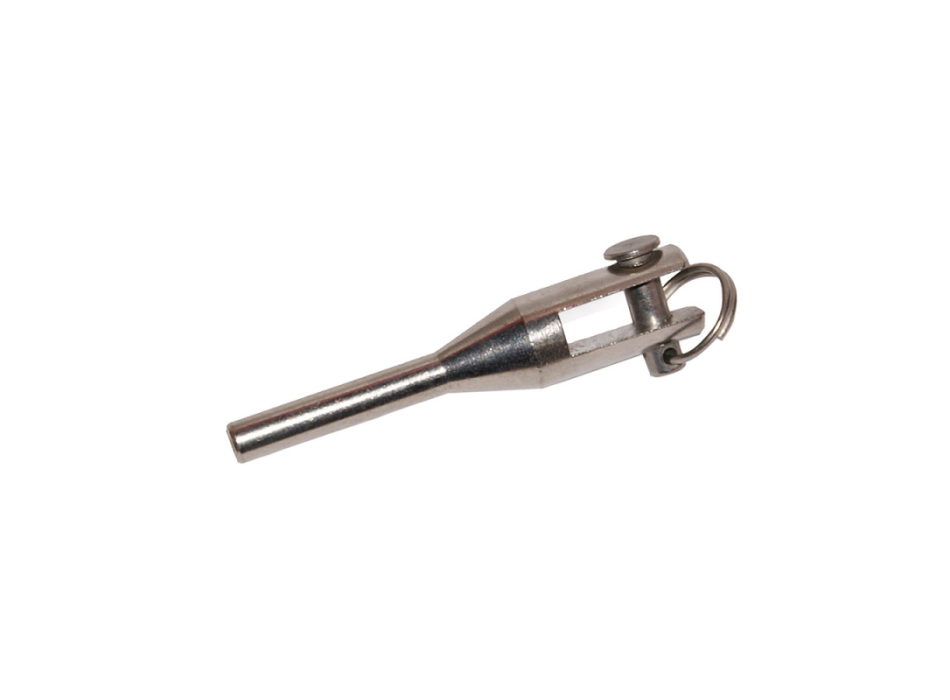 TERMINALE PRESSARE A FORCELLA PER CAVO Ø MM.5