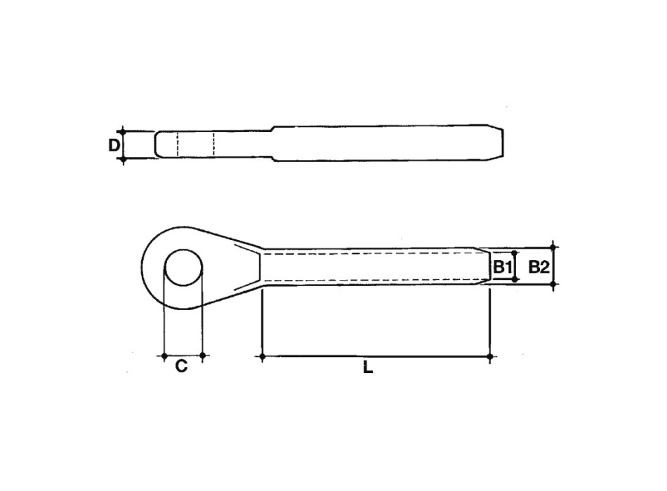 TERMINALE PRESSARE AD OCCHIO PER CAVO Ø MM.6