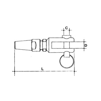 TERMINALE RAPIDO A FORCELLA PER CAVO Ø MM.5