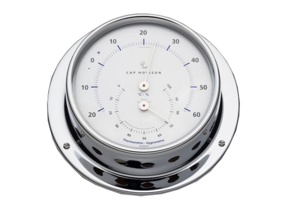 TERMO-IGROMETRO IN OTTONE CROMATO