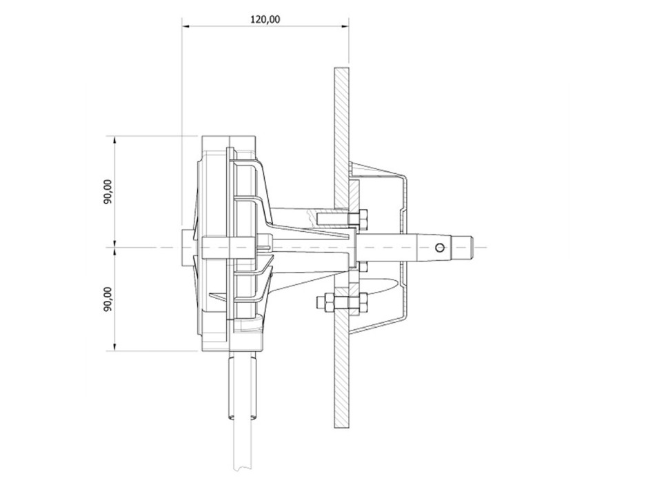 TIMONERIA ROTATIVA MECCANICA G12 T71 C/COPRIMOZZO