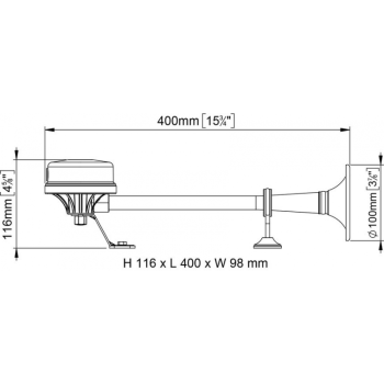 TROMBA A CORNETTO 12V. 5A