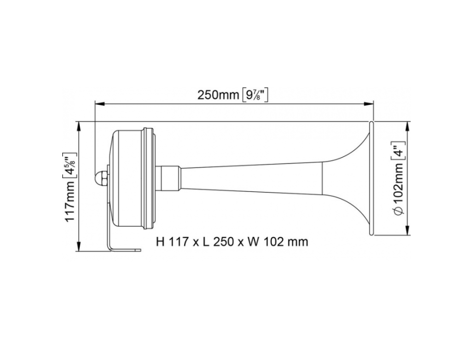TROMBA A CORNETTO 24V. 4A