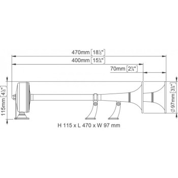 TROMBA DOPPIO CORNETTO 12V